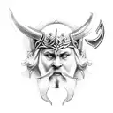 A dotwork tattoo design inspired by the Norse god Odin tattoo design idea