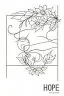 hope written tattoo design idea