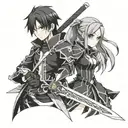 sword art online kirito x asuna tattoo design idea