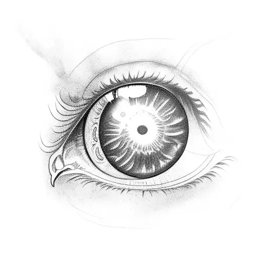 eye astral  tattoo design idea