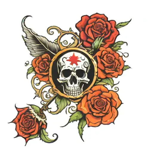 grateful dead acid struggle perseverance “long strange trip” tattoo design idea