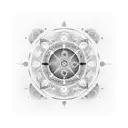 ‘nirvana’ in morse code written in a circular fashion, ‘arhaan’ in morse code written in a circular fashion tattoo design idea