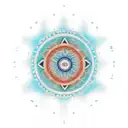 ‘nirvana’ in morse code written in a circular fashion, ‘arhaan’ in morse code written in a circular fashion tattoo design idea