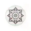 ‘nirvana’ in morse code written in a circular fashion, ‘arhaan’ in morse code written in a circular fashion tattoo design idea