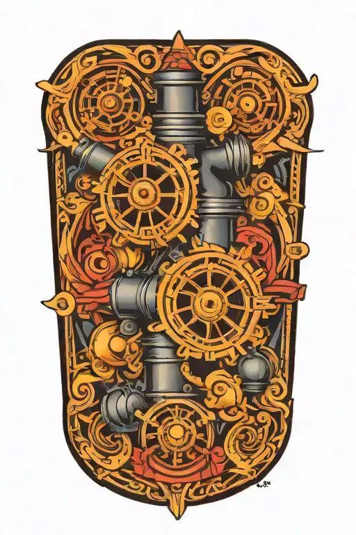 cannons tattoo design idea