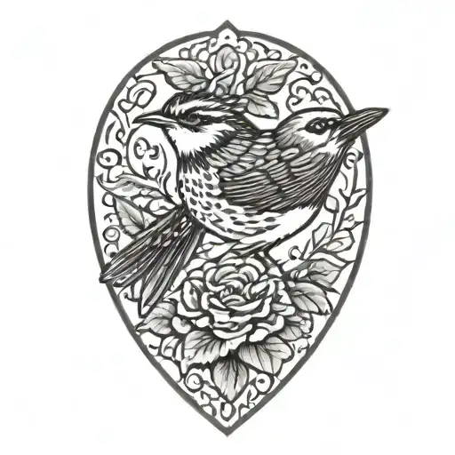 wren tattoo design idea