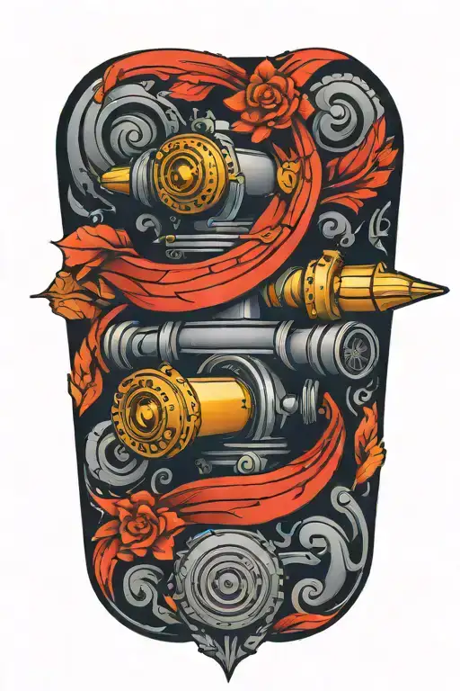 cannon tattoo design idea