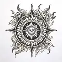 helios sun tattoo design idea
