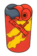 crossed cannons tattoo design idea