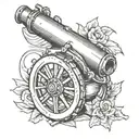 cannon tattoo design idea