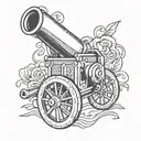 cannon tattoo design idea
