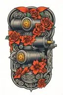 cannon tattoo design idea