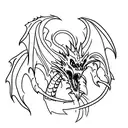 dragon skeleton tattoo design idea