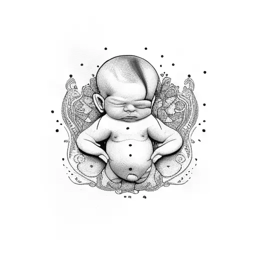 miscarriage pregnancy loss baby tattoo design idea