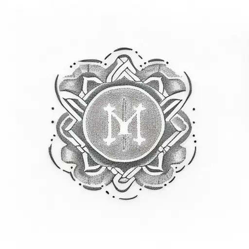 Create a dotwork tattoo that represents the connection between bartending and your love for Michigan tattoo design idea