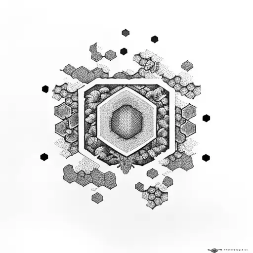 honeycomb with bees and sunflowers leg sleeve tattoo design idea
