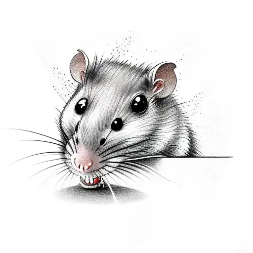 rat on top of a chiller tattoo design idea