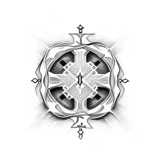 Cross with Speak life written in dotwork tattoo design idea