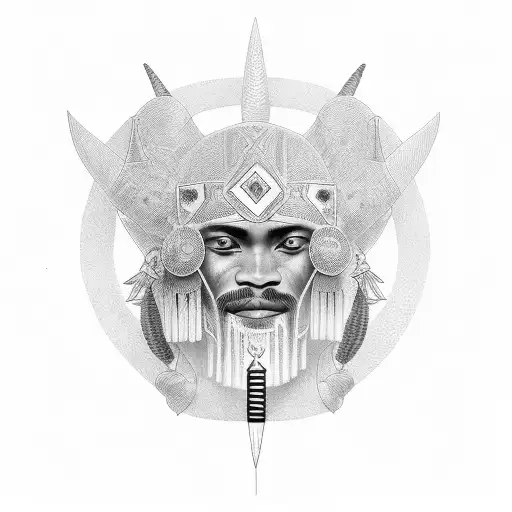 conquistador, african, taino tattoo design idea