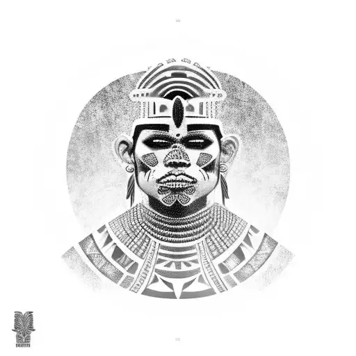 taino warrior tattoo design idea