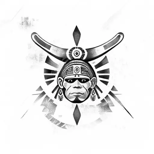 taino warrior tattoo design idea