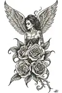 somewhere between raising hell and amazing grace written tattoo design idea