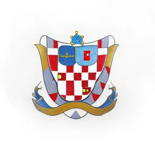 Croatian Flag tattoo design idea
