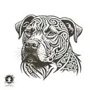 staffordshire bull terrier tribal design tattoo design idea