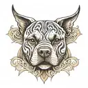 staffordshire bull terrier tribal design tattoo design idea