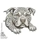 staffordshire bull terrier tribal design tattoo design idea