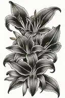 stargazer Lily and buds tattoo design idea