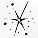 little imperfect stars tattoo design idea