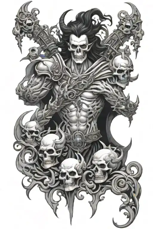 hades underworld tattoo design idea