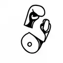 Boxing gloves tattoo design idea