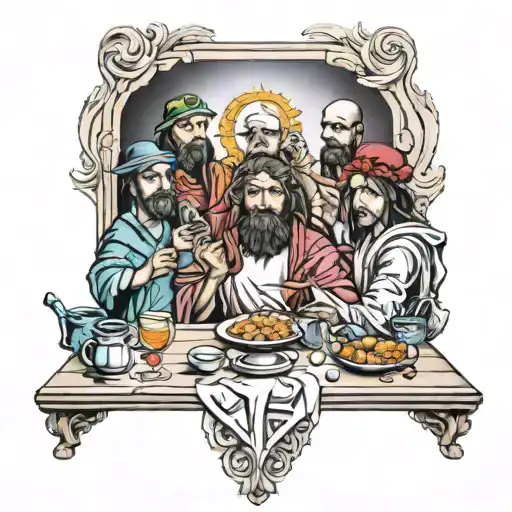 last Supper tattoo design idea