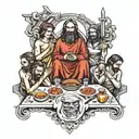 last Supper tattoo design idea