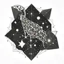 cassiopeia and aries constelation tattoo design idea