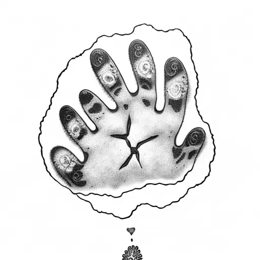 Grateful Dead lyrics written in a dog paw print tattoo design idea