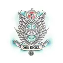 one angel wing for forearm tattoo design idea