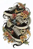 Fashion sneaker emerging tattoo design idea