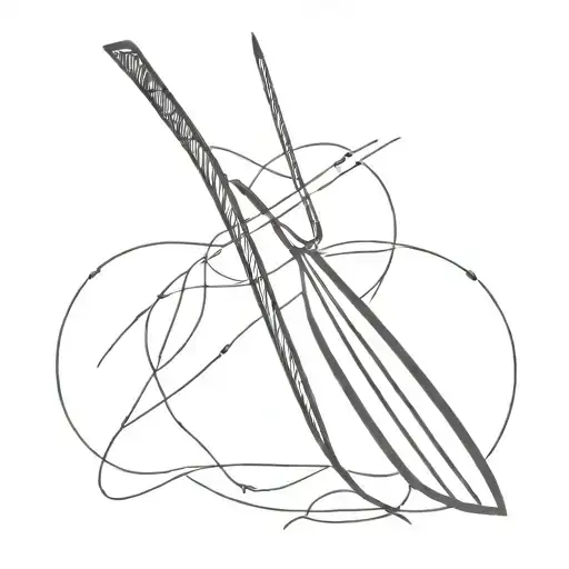 oars intertwinned and 683 tattoo design idea