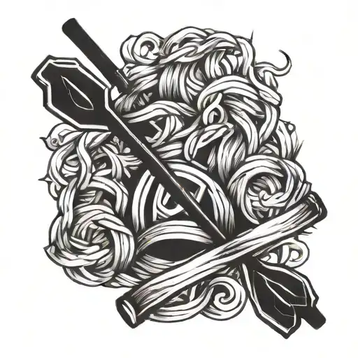 oars intertwinned  tattoo design idea