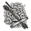 oars intertwinned  tattoo design idea