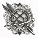 oars intertwinned  tattoo design idea