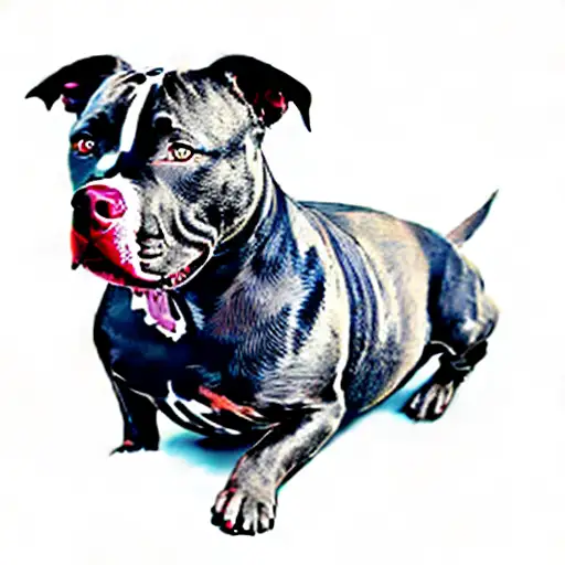 a pit bull terrier tattoo design idea