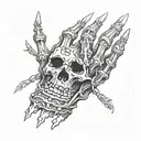 skeleton hand tattoo tattoo design idea