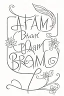 Quote "Aham Brahmasmi" tattoo design idea