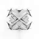 Letters V V L like Louis Vuitton logo  tattoo design idea