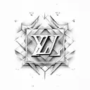 Letters V V L like Louis Vuitton logo  tattoo design idea