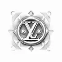 Letters V V L like Louis Vuitton logo  tattoo design idea